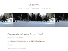 Tablet Screenshot of cedarena.ca